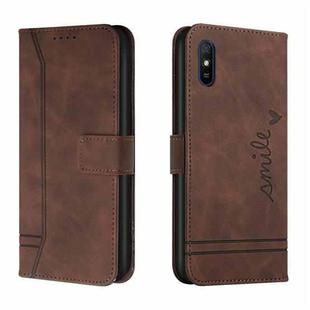 For Xiaomi Redmi 9A Retro Skin Feel Horizontal Flip Soft TPU + PU Leather Case with Holder & Card Slots & Photo Frame(Coffee)