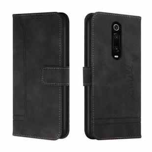 For Xiaomi Redmi K20 / K20 Pro Retro Skin Feel Horizontal Flip Soft TPU + PU Leather Case with Holder & Card Slots & Photo Frame(Black)