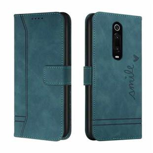 For Xiaomi Redmi K20 / K20 Pro Retro Skin Feel Horizontal Flip Soft TPU + PU Leather Case with Holder & Card Slots & Photo Frame(Dark Green)