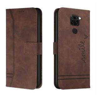 For Xiaomi Redmi Note 9 Retro Skin Feel Horizontal Flip Soft TPU + PU Leather Case with Holder & Card Slots & Photo Frame(Coffee)