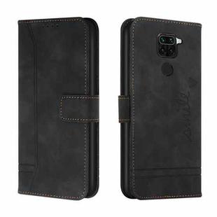 For Xiaomi Redmi Note 9 Retro Skin Feel Horizontal Flip Soft TPU + PU Leather Case with Holder & Card Slots & Photo Frame(Black)