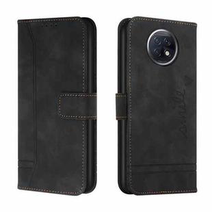 For Xiaomi Redmi Note 9T Retro Skin Feel Horizontal Flip Soft TPU + PU Leather Case with Holder & Card Slots & Photo Frame(Black)