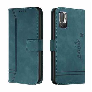 For Xiaomi Redmi Note 10 5G Retro Skin Feel Horizontal Flip Soft TPU + PU Leather Case with Holder & Card Slots & Photo Frame(Dark Green)