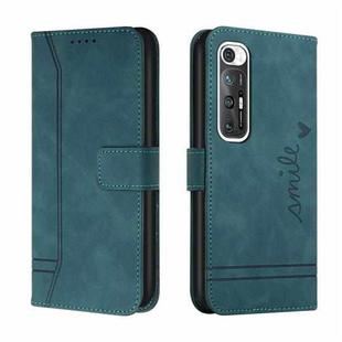 For Xiaomi Mi 10S Retro Skin Feel Horizontal Flip Soft TPU + PU Leather Case with Holder & Card Slots & Photo Frame(Dark Green)