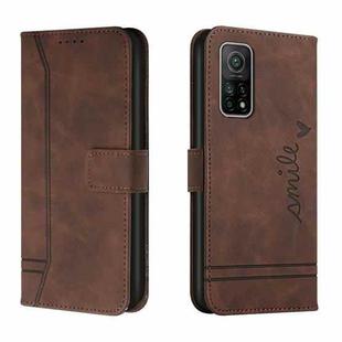 For Xiaomi Mi 10T 5G Retro Skin Feel Horizontal Flip Soft TPU + PU Leather Case with Holder & Card Slots & Photo Frame(Coffee)