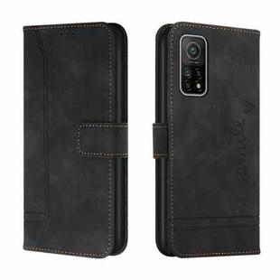 For Xiaomi Mi 10T 5G Retro Skin Feel Horizontal Flip Soft TPU + PU Leather Case with Holder & Card Slots & Photo Frame(Black)