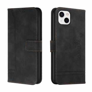 Retro Skin Feel Horizontal Flip Soft TPU + PU Leather Case with Holder & Card Slots & Photo Frame For iPhone 13 mini(Black)