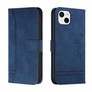 Retro Skin Feel Horizontal Flip Soft TPU + PU Leather Case with Holder & Card Slots & Photo Frame For iPhone 13 mini(Blue)