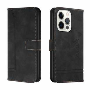 Retro Skin Feel Horizontal Flip Soft TPU + PU Leather Case with Holder & Card Slots & Photo Frame For iPhone 13 Pro(Black)