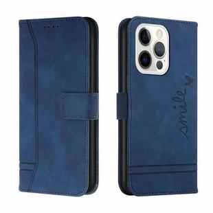 Retro Skin Feel Horizontal Flip Soft TPU + PU Leather Case with Holder & Card Slots & Photo Frame For iPhone 13 Pro(Blue)