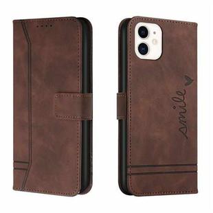 Retro Skin Feel Horizontal Flip Soft TPU + PU Leather Case with Holder & Card Slots & Photo Frame For iPhone 12 mini(Coffee)