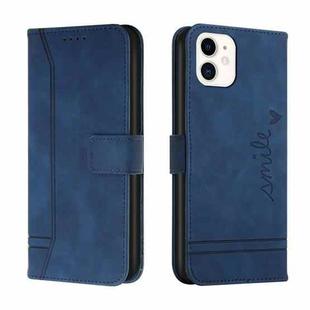 Retro Skin Feel Horizontal Flip Soft TPU + PU Leather Case with Holder & Card Slots & Photo Frame For iPhone 12 mini(Blue)