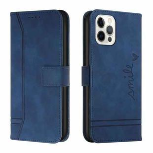 Retro Skin Feel Horizontal Flip Soft TPU + PU Leather Case with Holder & Card Slots & Photo Frame For iPhone 12 / 12 Pro(Blue)