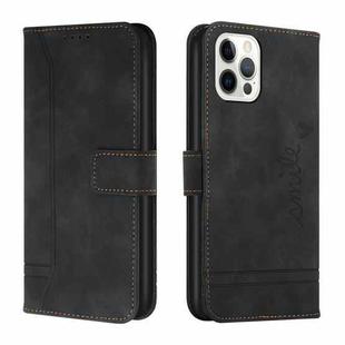 Retro Skin Feel Horizontal Flip Soft TPU + PU Leather Case with Holder & Card Slots & Photo Frame For iPhone 12 Pro Max(Black)