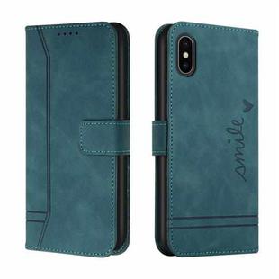 Retro Skin Feel Horizontal Flip Soft TPU + PU Leather Case with Holder & Card Slots & Photo Frame For iPhone X / XS(Army Green)