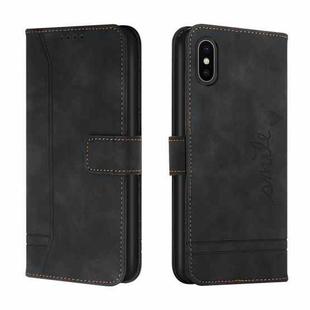 Retro Skin Feel Horizontal Flip Soft TPU + PU Leather Case with Holder & Card Slots & Photo Frame For iPhone XS Max(Black)