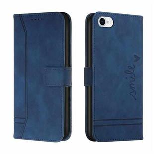 For iPhone SE 2022 / SE 2020 / 8 / 7 Retro Skin Feel Horizontal Flip Soft TPU + PU Leather Case with Holder & Card Slots & Photo Frame(Blue)