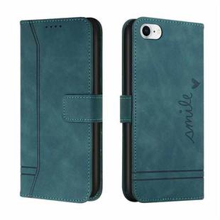 For iPhone SE 2022 / SE 2020 / 8 / 7 Retro Skin Feel Horizontal Flip Soft TPU + PU Leather Case with Holder & Card Slots & Photo Frame(Army Green)