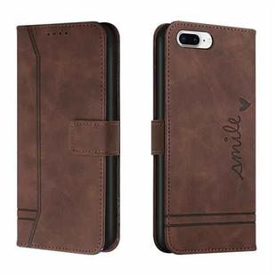 Retro Skin Feel Horizontal Flip Soft TPU + PU Leather Case with Holder & Card Slots & Photo Frame For iPhone 7 Plus / 8 Plus(Coffee)