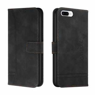 Retro Skin Feel Horizontal Flip Soft TPU + PU Leather Case with Holder & Card Slots & Photo Frame For iPhone 7 Plus / 8 Plus(Black)