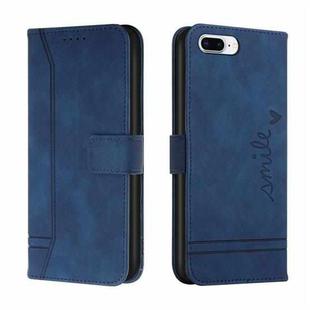 Retro Skin Feel Horizontal Flip Soft TPU + PU Leather Case with Holder & Card Slots & Photo Frame For iPhone 7 Plus / 8 Plus(Blue)