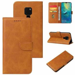 For Huawei Mate 20 Calf Texture Buckle Horizontal Flip Leather Case with Holder & Card Slots & Wallet(Khaki)
