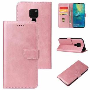 For Huawei Mate 20 Calf Texture Buckle Horizontal Flip Leather Case with Holder & Card Slots & Wallet(Rose Gold)