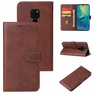 For Huawei Mate 20 Calf Texture Buckle Horizontal Flip Leather Case with Holder & Card Slots & Wallet(Brown)