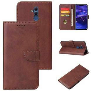 For Huawei Mate 20 Lite Calf Texture Buckle Horizontal Flip Leather Case with Holder & Card Slots & Wallet(Brown)