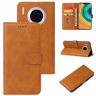 For Huawei Mate 30 Calf Texture Buckle Horizontal Flip Leather Case with Holder & Card Slots & Wallet(Khaki)