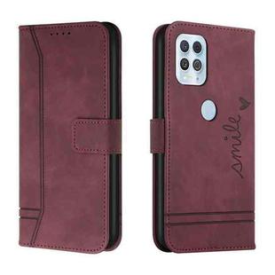 For Motorola Moto Edge S Retro Skin Feel Horizontal Flip Soft TPU + PU Leather Case with Holder & Card Slots & Photo Frame(Wine Red)