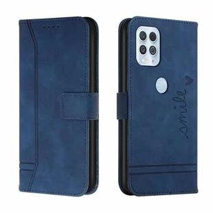 For Motorola Moto Edge S Retro Skin Feel Horizontal Flip Soft TPU + PU Leather Case with Holder & Card Slots & Photo Frame(Blue)