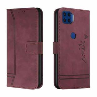 For Motorola Moto G 5G Plus Retro Skin Feel Horizontal Flip Soft TPU + PU Leather Case with Holder & Card Slots & Photo Frame(Wine Red)