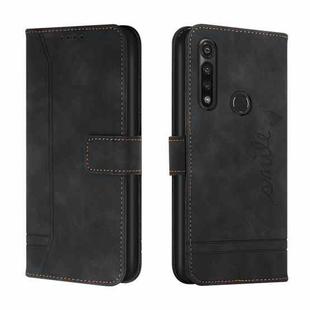 For Motorola Moto G Power 2020 Retro Skin Feel Horizontal Flip Soft TPU + PU Leather Case with Holder & Card Slots & Photo Frame(Black)