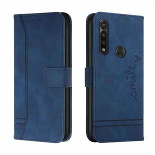 For Motorola Moto G Power 2020 Retro Skin Feel Horizontal Flip Soft TPU + PU Leather Case with Holder & Card Slots & Photo Frame(Blue)