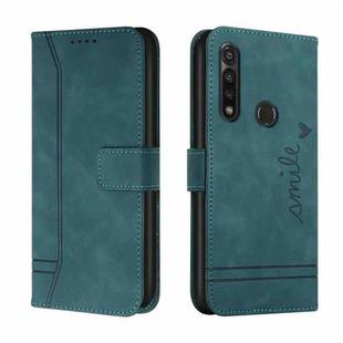 For Motorola Moto G Power 2020 Retro Skin Feel Horizontal Flip Soft TPU + PU Leather Case with Holder & Card Slots & Photo Frame(Dark Green)