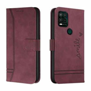 For Motorola Moto G Stylus 5G Retro Skin Feel Horizontal Flip Soft TPU + PU Leather Case with Holder & Card Slots & Photo Frame(Wine Red)