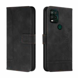 For Motorola Moto G Stylus 5G Retro Skin Feel Horizontal Flip Soft TPU + PU Leather Case with Holder & Card Slots & Photo Frame(Black)