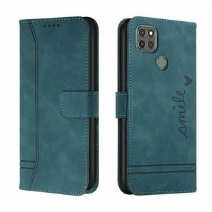 For Motorola Moto G9 Power Retro Skin Feel Horizontal Flip Soft TPU + PU Leather Case with Holder & Card Slots & Photo Frame(Dark Green)