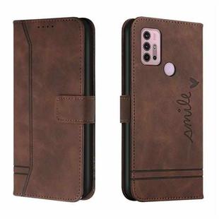 For Motorola Moto G10 / G20 / G30 Retro Skin Feel Horizontal Flip Soft TPU + PU Leather Case with Holder & Card Slots & Photo Frame(Coffee)