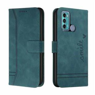 For Motorola Moto G40 / G60 Retro Skin Feel Horizontal Flip Soft TPU + PU Leather Case with Holder & Card Slots & Photo Frame(Dark Green)