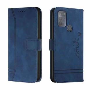 For Motorola Moto G50 Retro Skin Feel Horizontal Flip Soft TPU + PU Leather Case with Holder & Card Slots & Photo Frame(Blue)