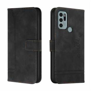 For Motorola Moto G60S Retro Skin Feel Horizontal Flip Soft TPU + PU Leather Case with Holder & Card Slots & Photo Frame(Black)
