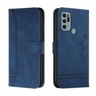 For Motorola Moto G60S Retro Skin Feel Horizontal Flip Soft TPU + PU Leather Case with Holder & Card Slots & Photo Frame(Blue)