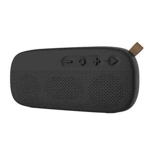 NewRixing NR-4012 TWS Fresh Style Splashproof Mesh Bluetooth Speaker with Leather Buckle(Black)