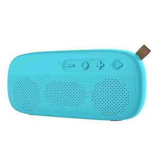 NewRixing NR-4012 TWS Fresh Style Splashproof Mesh Bluetooth Speaker with Leather Buckle(Blue)