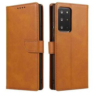 For Samsung Galaxy Note20 Calf Texture Buckle Horizontal Flip Leather Case with Holder & Card Slots & Wallet(Khaki)
