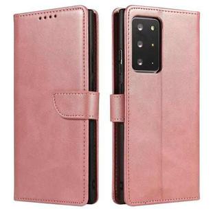 For Samsung Galaxy Note20 Calf Texture Buckle Horizontal Flip Leather Case with Holder & Card Slots & Wallet(Rose Gold)