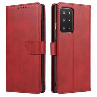 For Samsung Galaxy Note20 Calf Texture Buckle Horizontal Flip Leather Case with Holder & Card Slots & Wallet(Red)