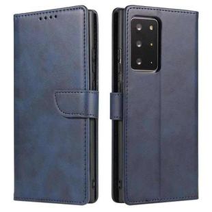 For Samsung Galaxy Note20 Ultra Calf Texture Buckle Horizontal Flip Leather Case with Holder & Card Slots & Wallet(Blue)